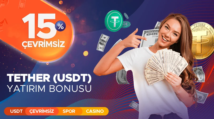 %15 Çevrimsiz BONUS (Tether)